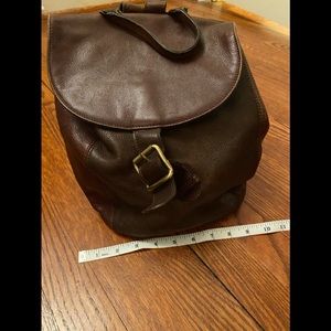 Brown Leather Zenith Handbag, back pack style. Good condition, smoke free home